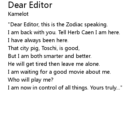 Dear Editor 歌词 歌词网