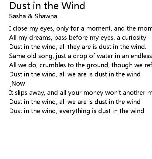 Dust in the Wind 歌词 歌词网