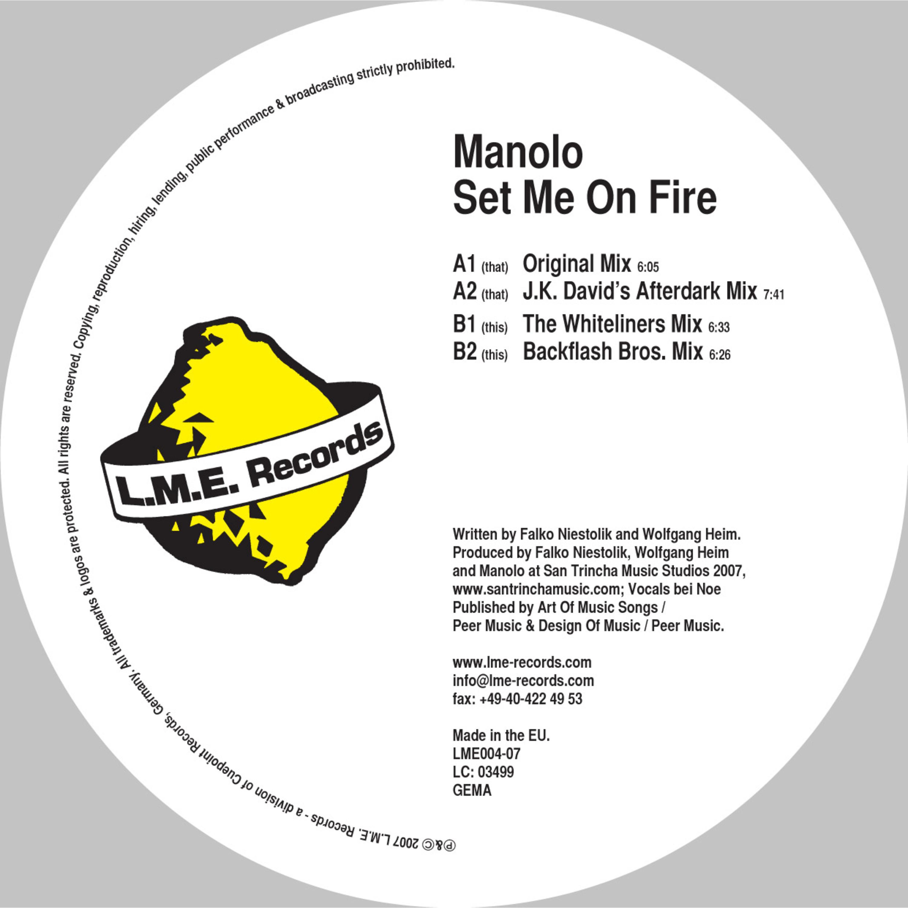 Set Me On Fire (J.K. David's Afterdark Mix)