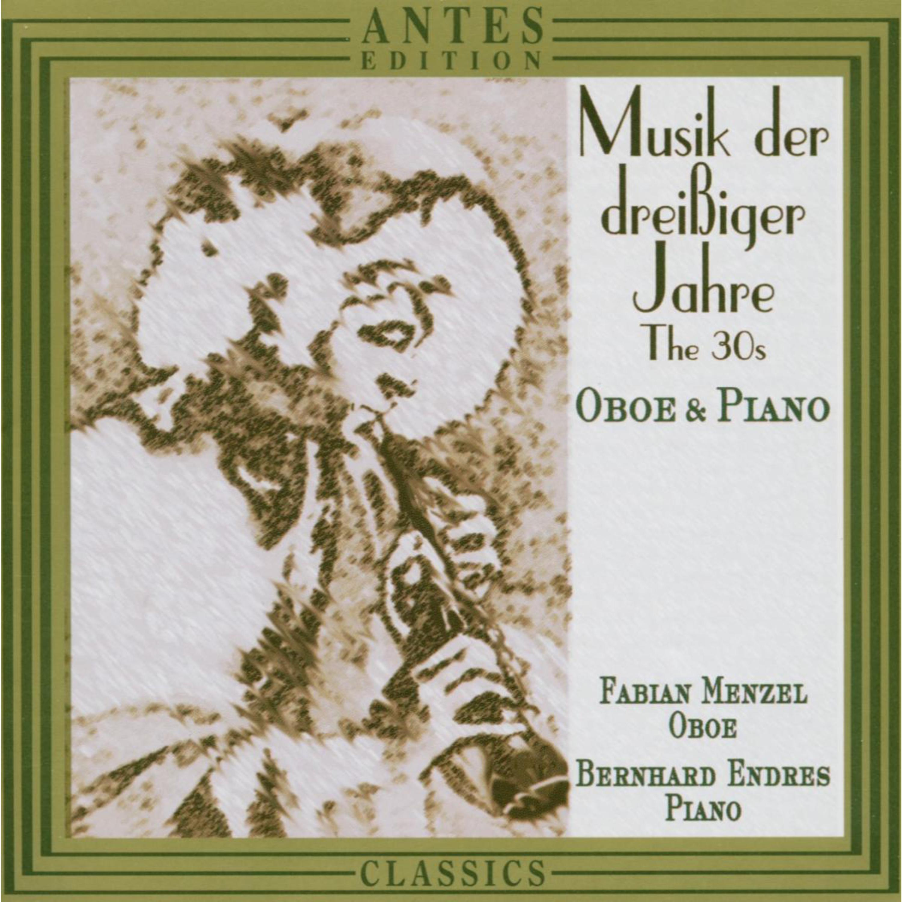 Guenter Raphael: Sonate fuer Oboe und Klavier H-Moll op. 32 - I Moderato