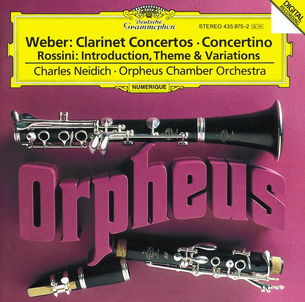 Rossini: Introduction, Theme and Variations for Clarinet and Orchestra in E flat major - Cadenza: Charles Neidich - Var.IV: Largo minore - Più mosso - A tempo