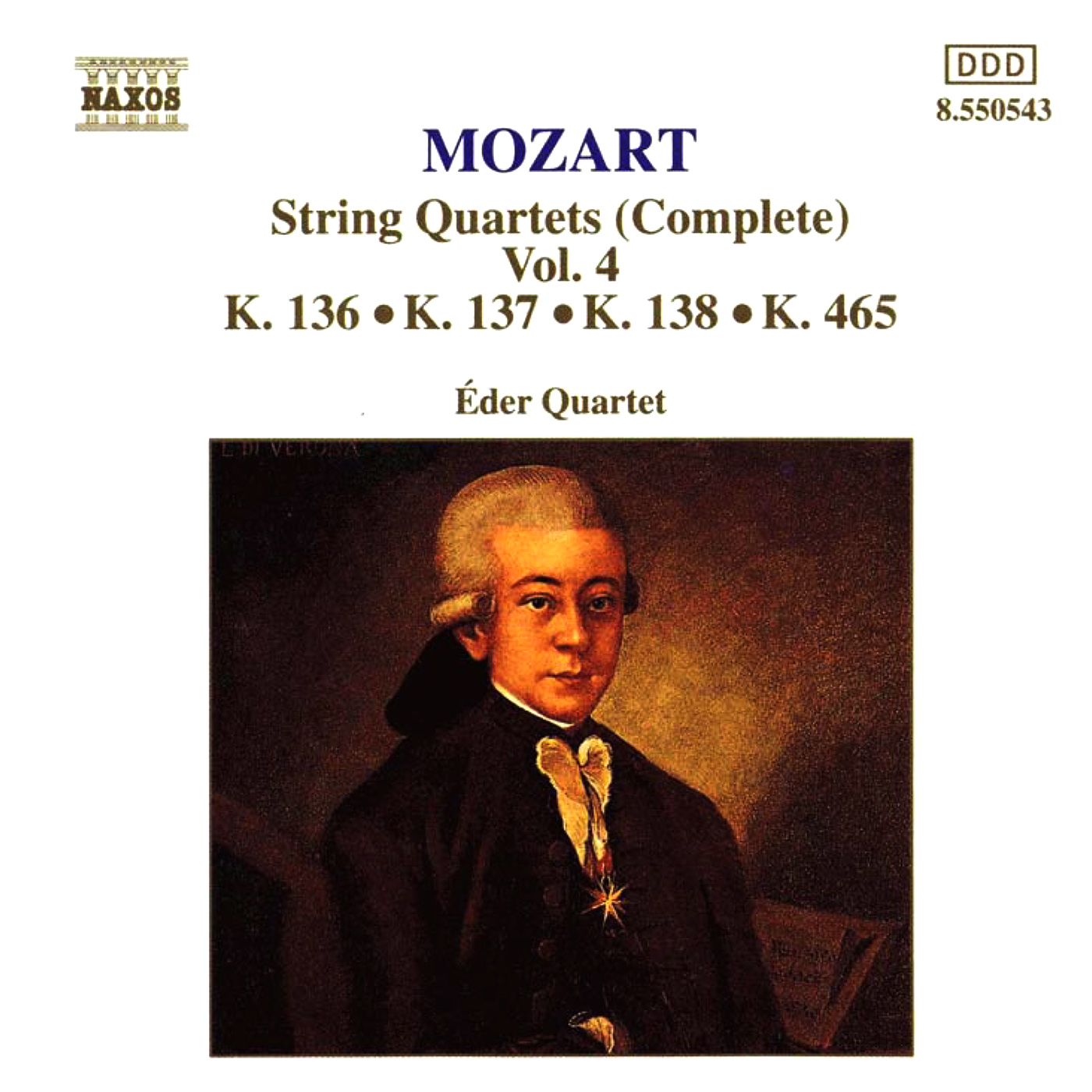 MOZART: String Quartets, K. 136-138 and K. 465, 'Dissonance'