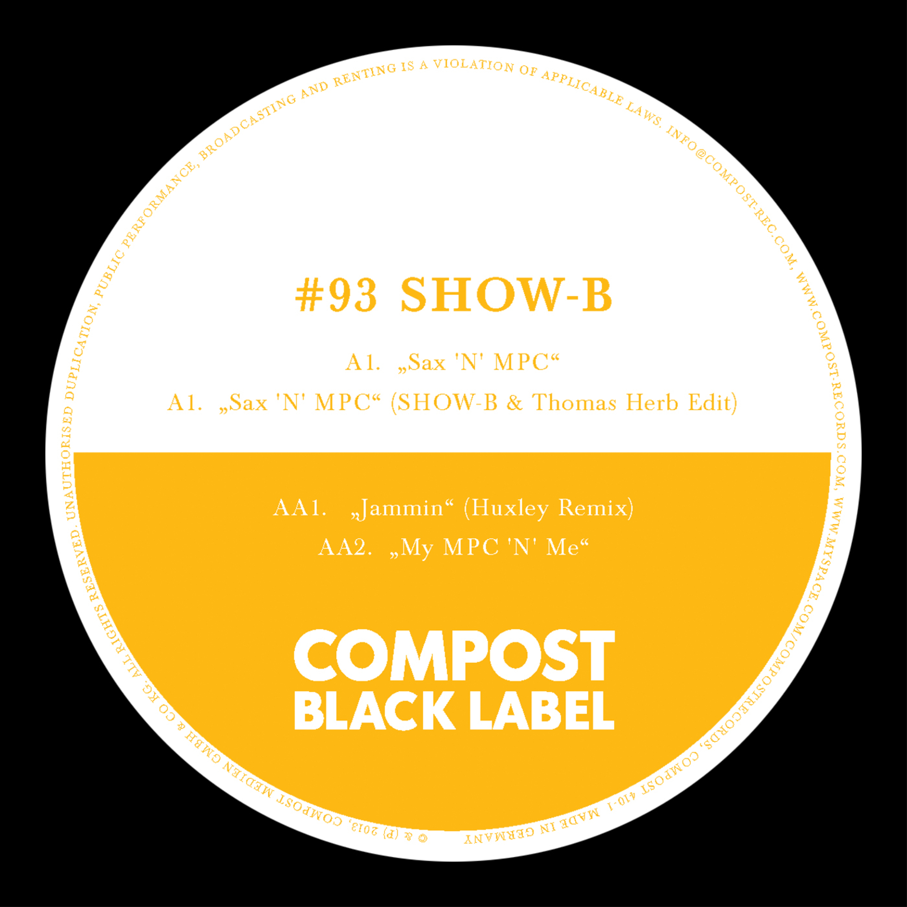 Compost Black Label #93 incl. Huxley Remix