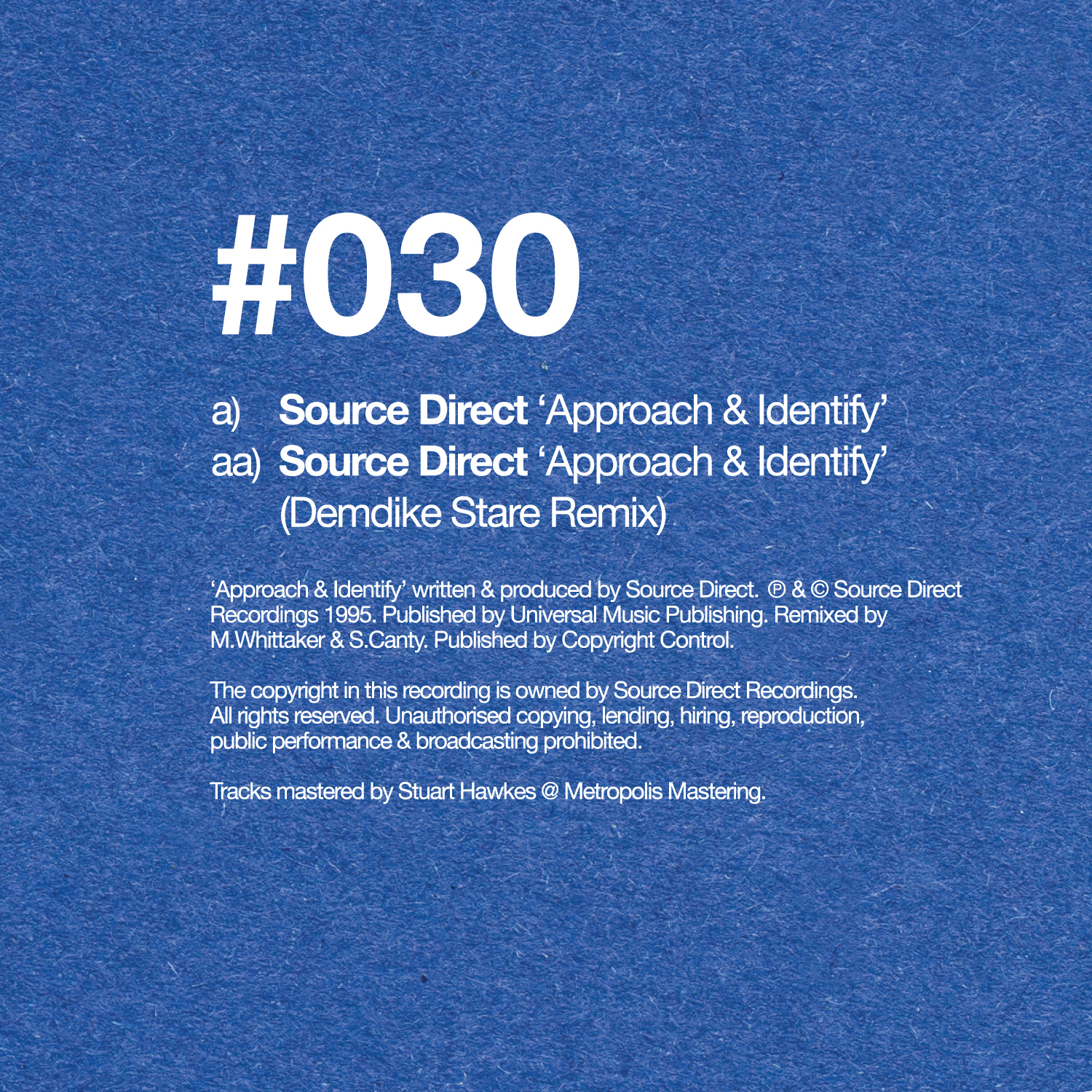 Approach & Identify (Demdike Stare Remix)