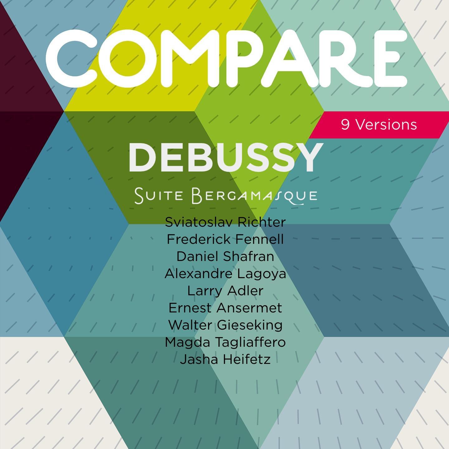 Debussy: Clair de lune, Richter vs. Fennell vs. Shafran vs. Lagoya vs. Adler vs. Ansermet vs. Gieseking vs. Tagliaffero vs. Heifetz (Compare 9 Versions)