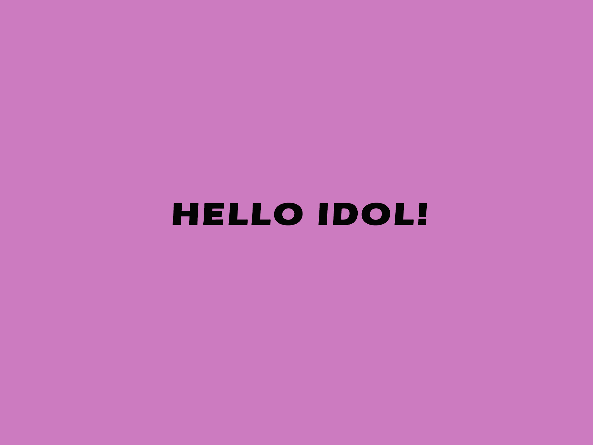 HELLO IDOL (偶像你好)