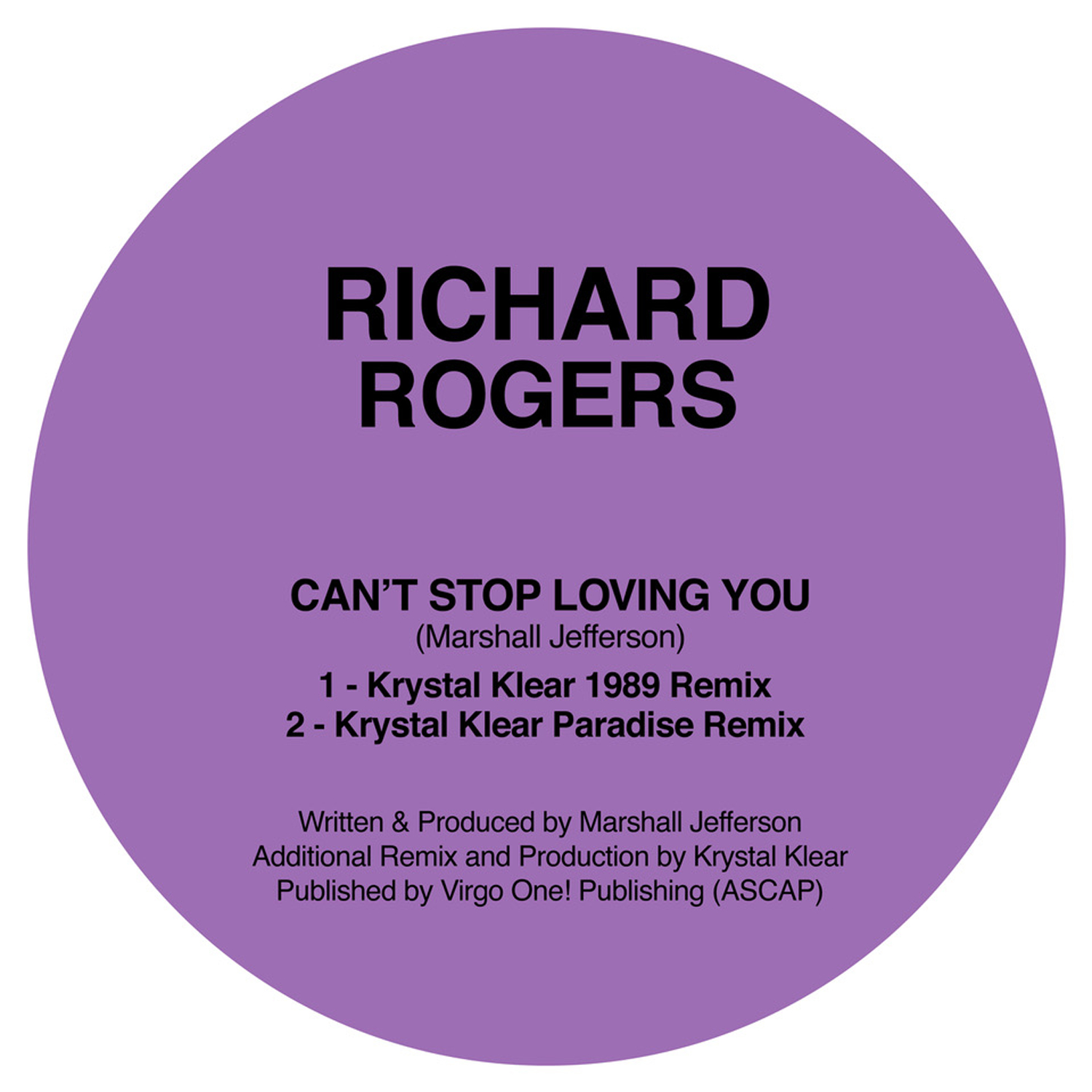 Can't Stop Loving You (Krystal Klear 1989 Remix)