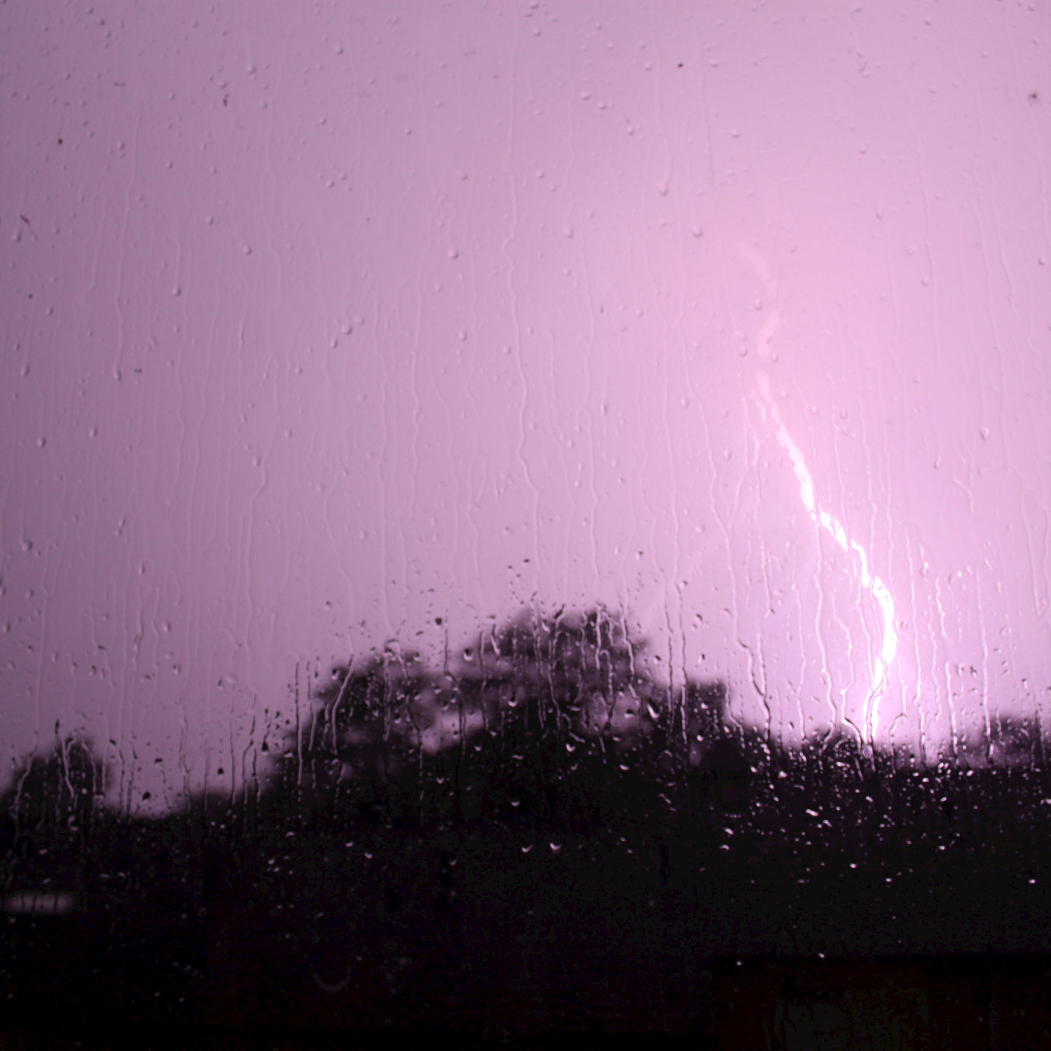 Rain On Window with Thunder