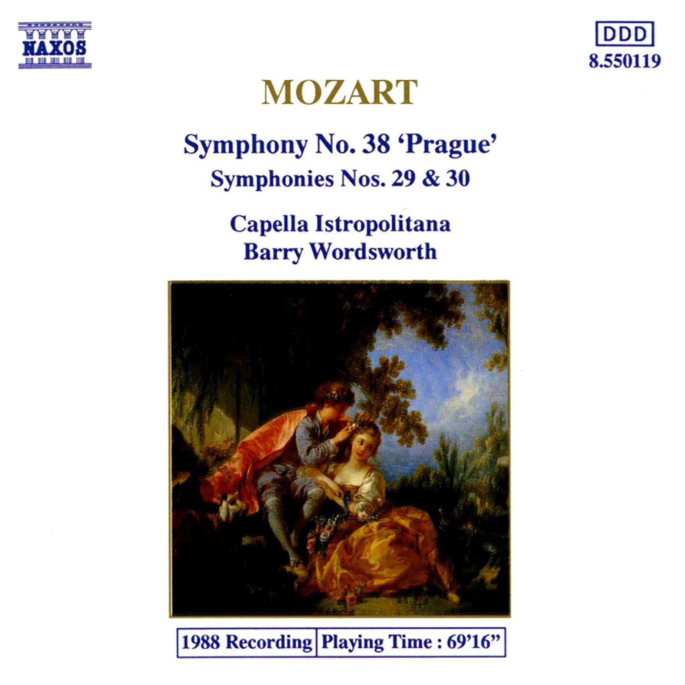 MOZART: Symphonies Nos. 29, 30 and 38