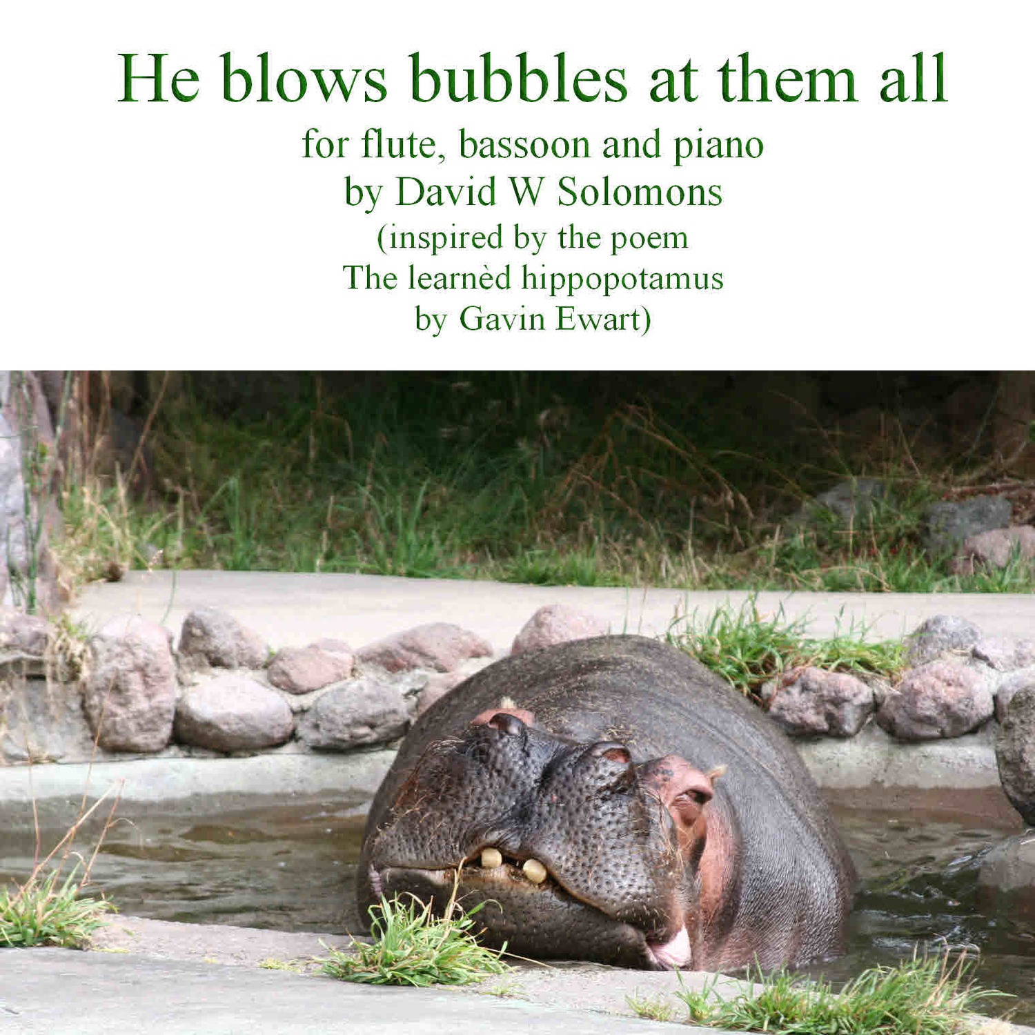 He blows bubbles at them all