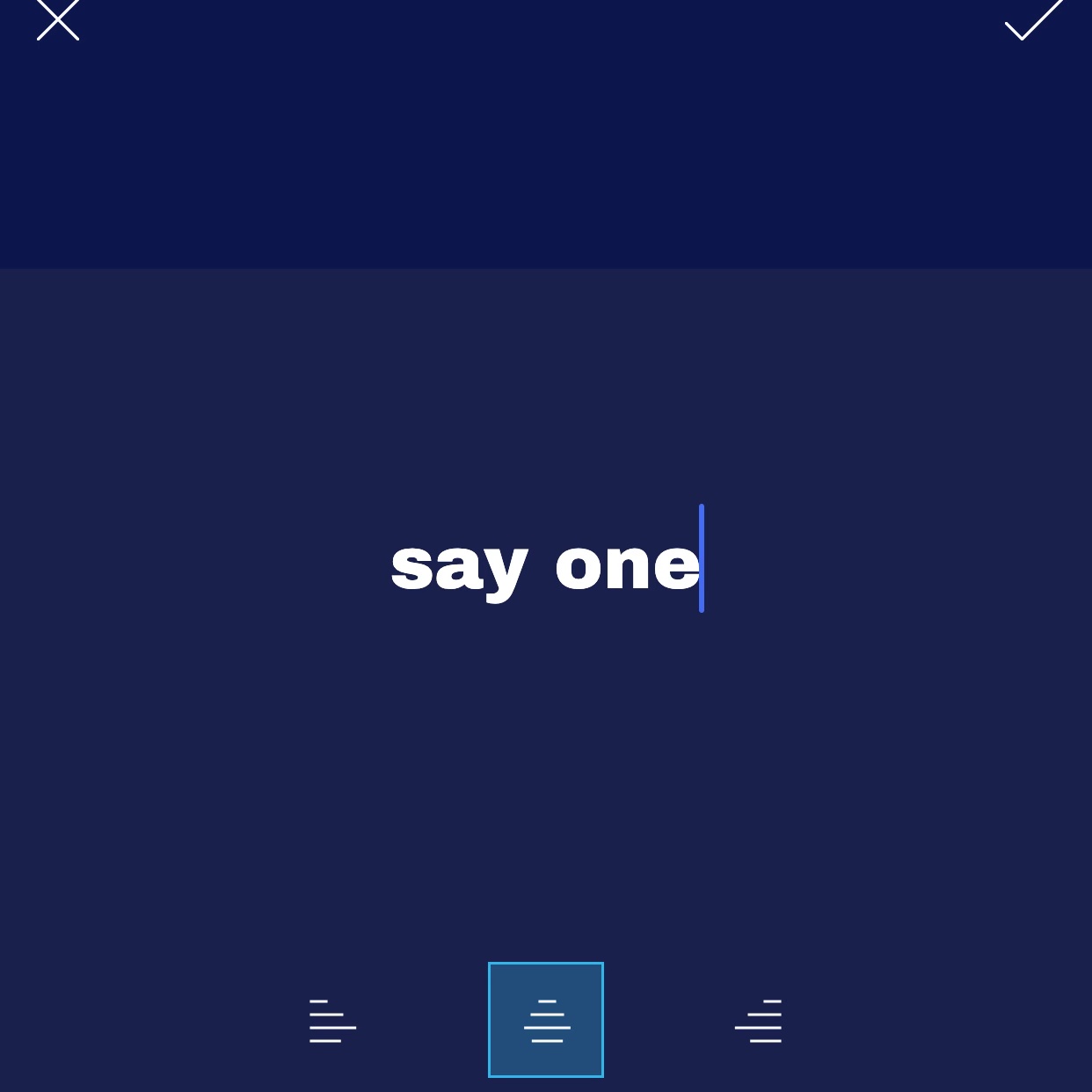 say one