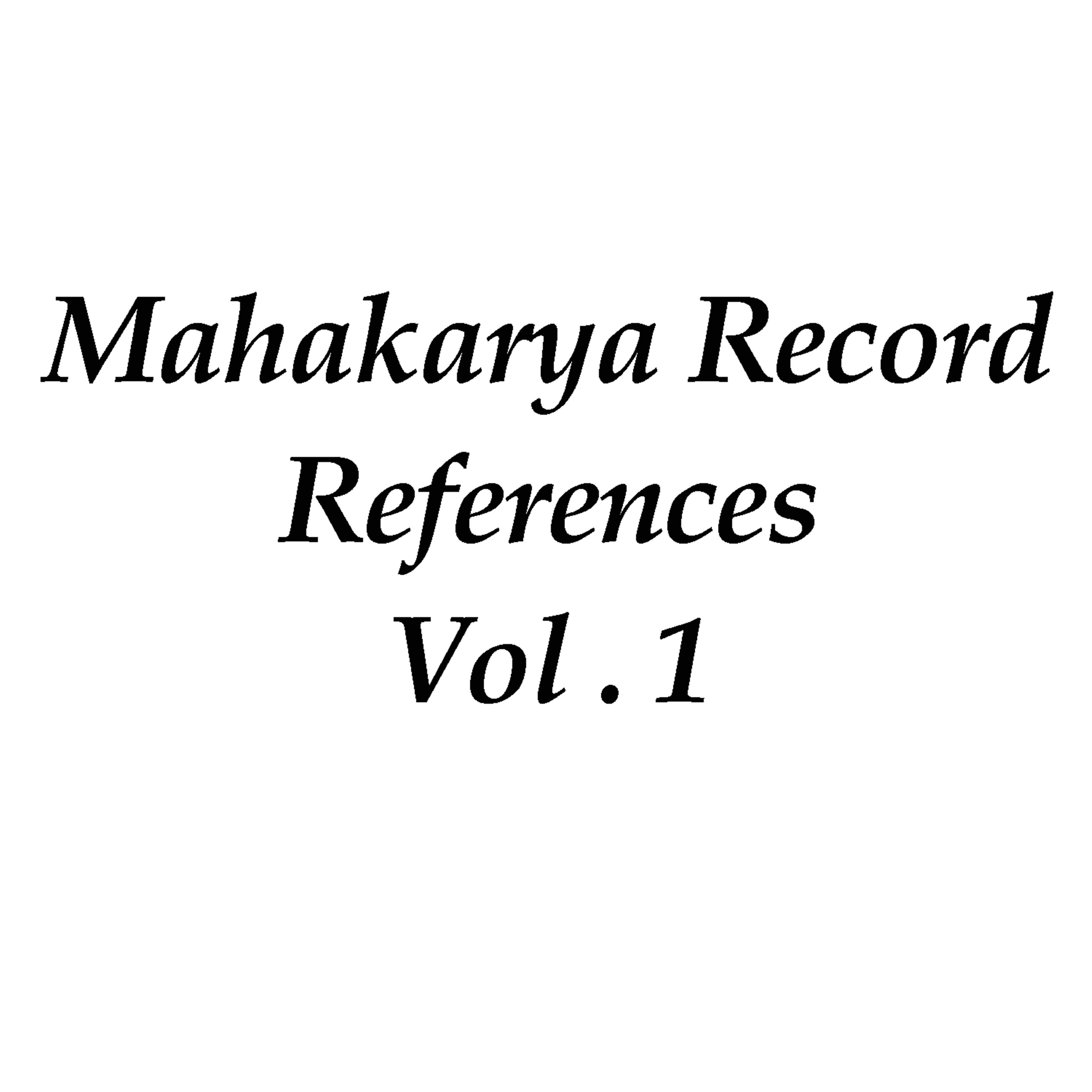 Mahakarya Record References, Vol. 1