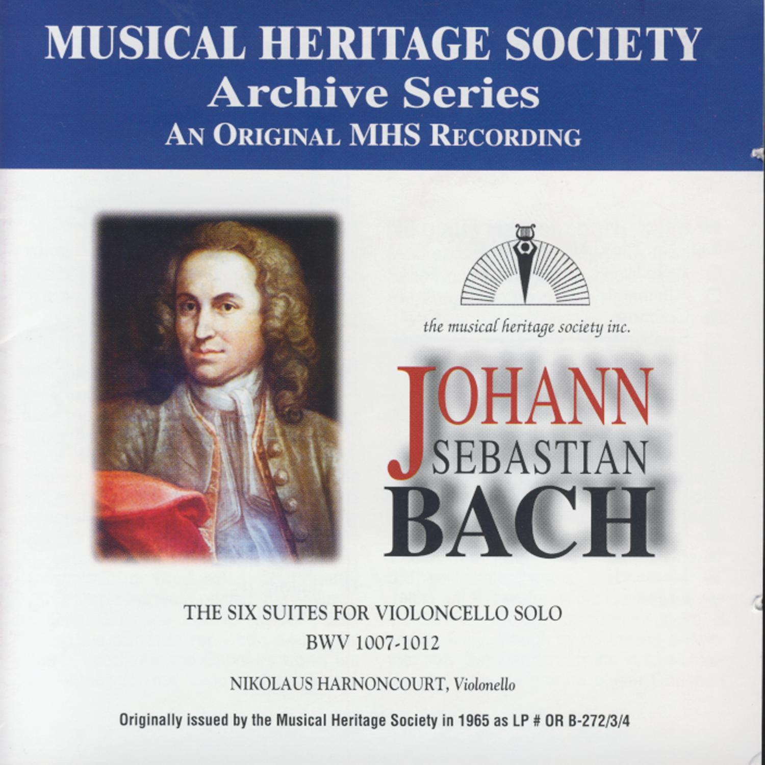 J.S. Bach: The Six Suites For Violincello Solo
