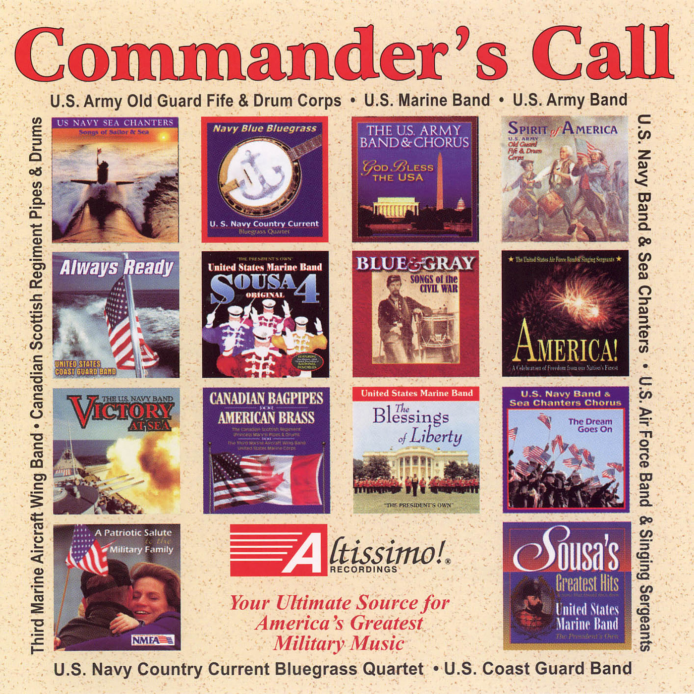 Band Music – SOUSA, J.P. / EGNER, P. / PHOULTON, G. / FISCHER, C. / ZIMMERMAN, C.A. (Commander's Call: An Altissimo! Collection)