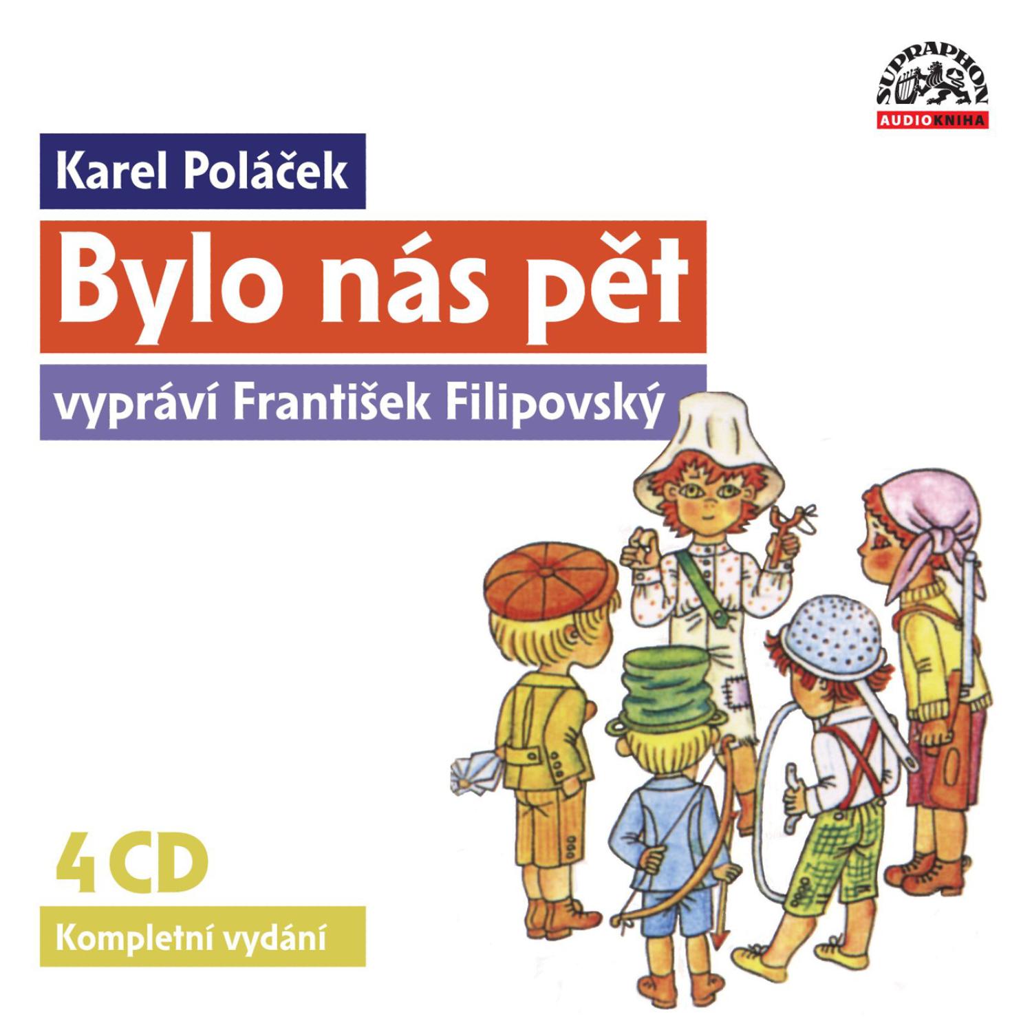 Poláček: Bylo nás pět Audiokniha Komplet 4CD