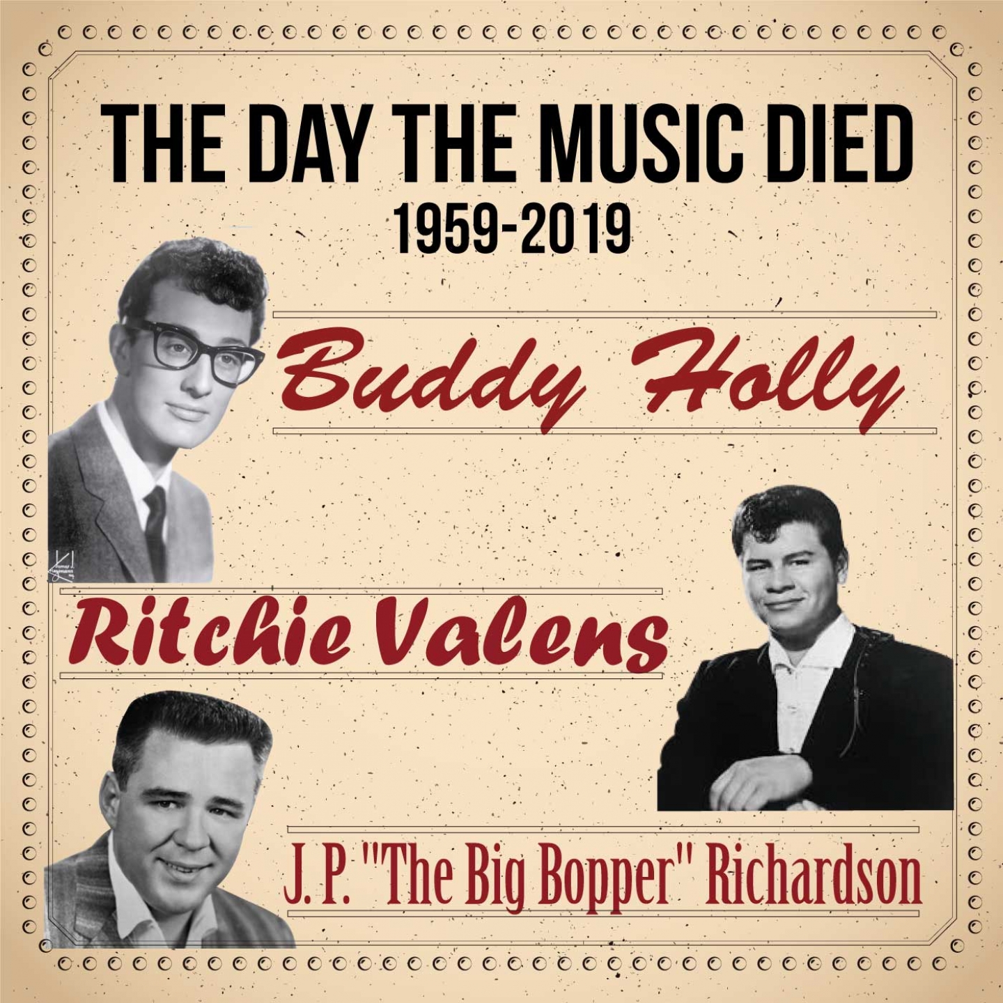 The Day the Music Died 1959-2019 (Buddy Holly, Ritchie Valens and J. P. "The Big Bopper" Richardson)