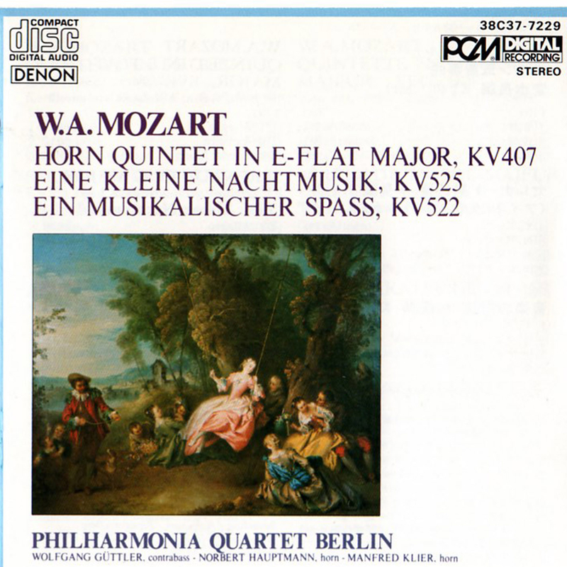 Ein Musikalischer Spass, KV 522 for 2 violins, viola, bass & 2 horns: I. Allegro