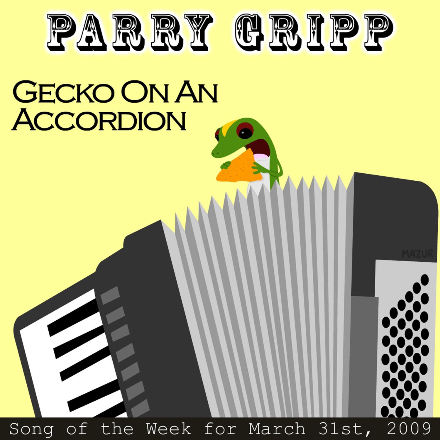 Gecko On An Accordion