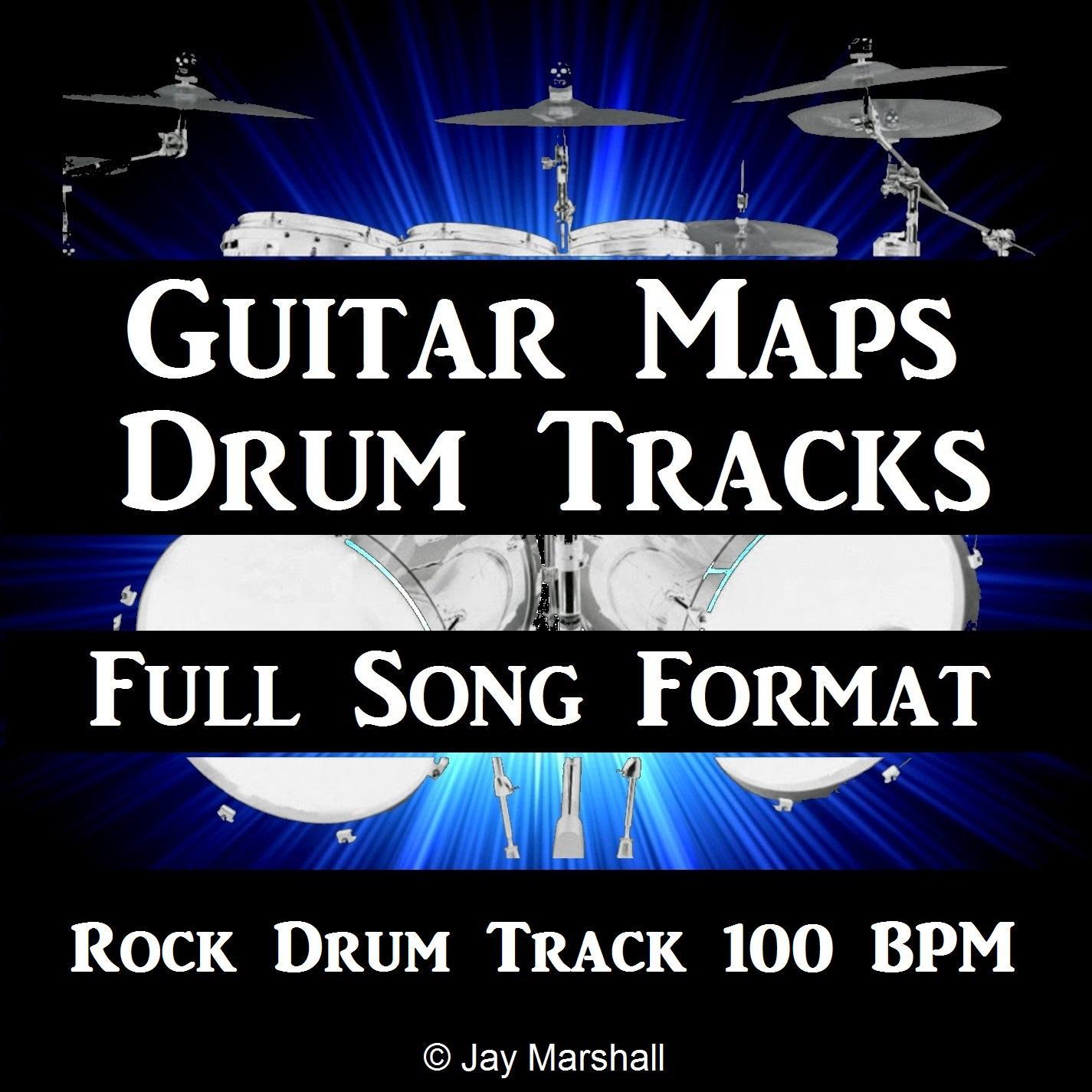 Rock Drum Beat 100 BPM Backing Track for Bass Guitar