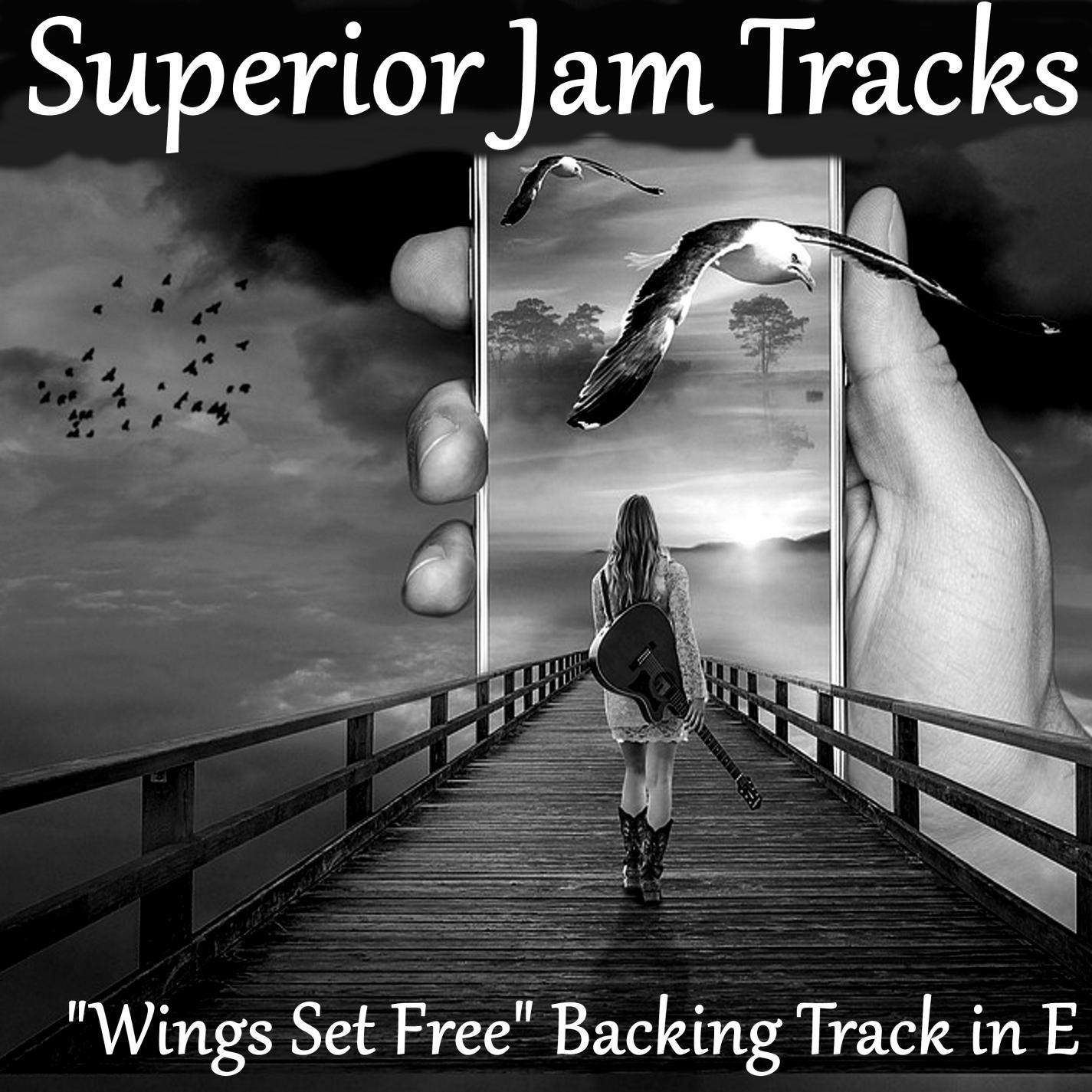 Wings Set Free Ballad Guitar Backing Track in E