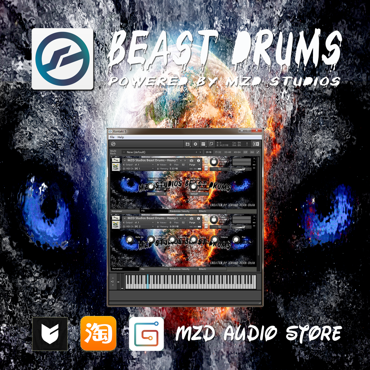 Beast Drums DW Custom Drum Kit