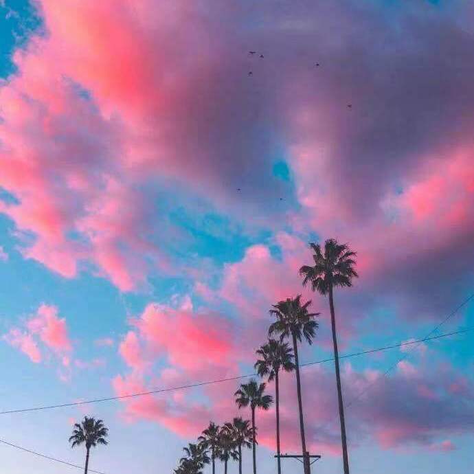 Pink clouds