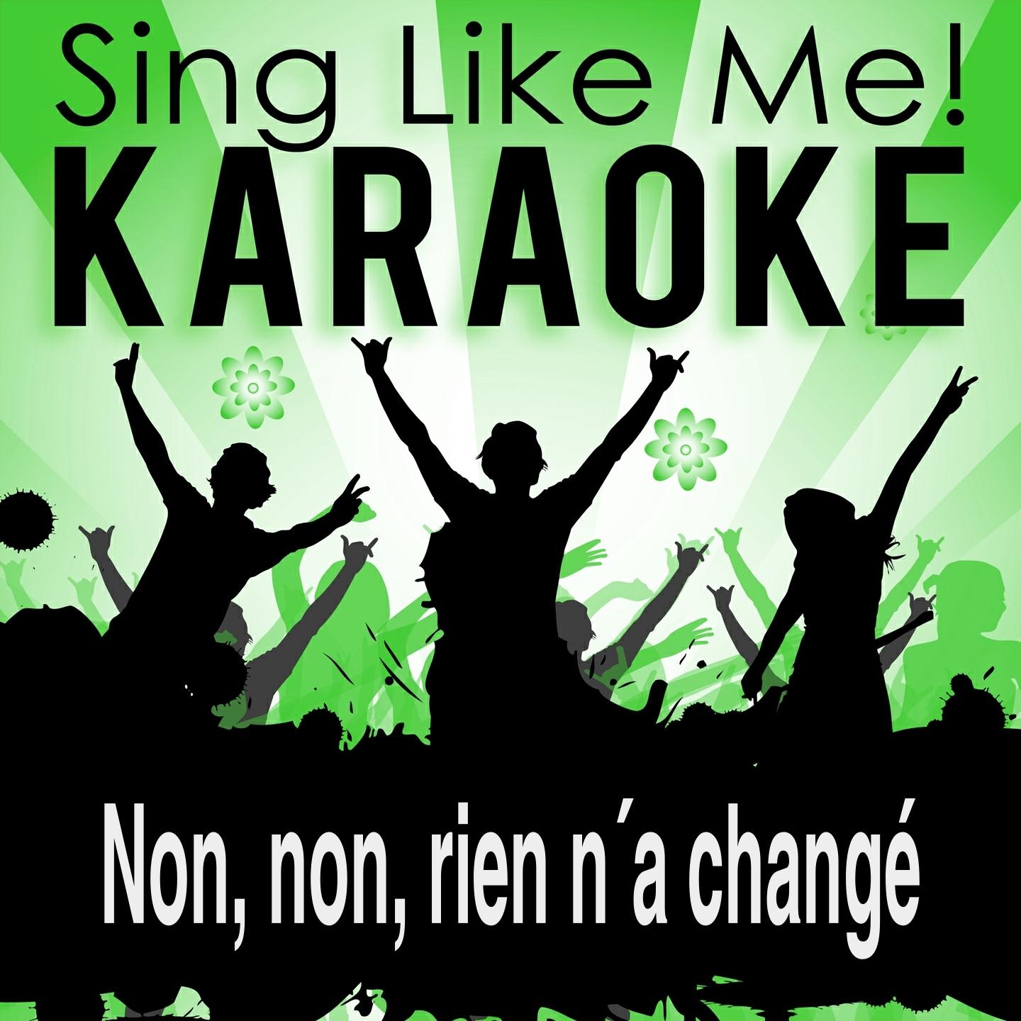 Non, non, rien n´a changé (Karaoke Version With Guide Melody) (Originally Performed By Les Poppys)