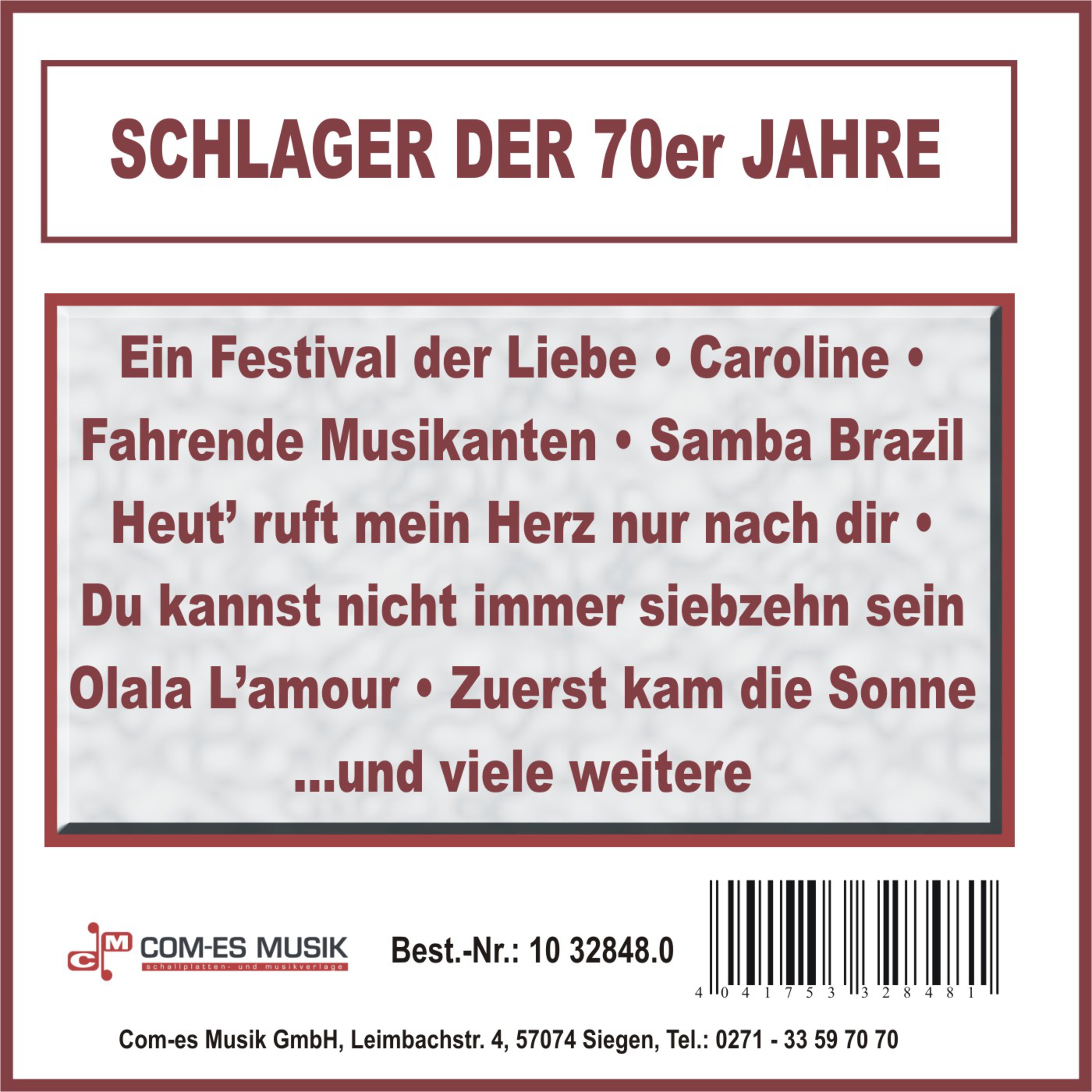 Schlager der 70er Jahre