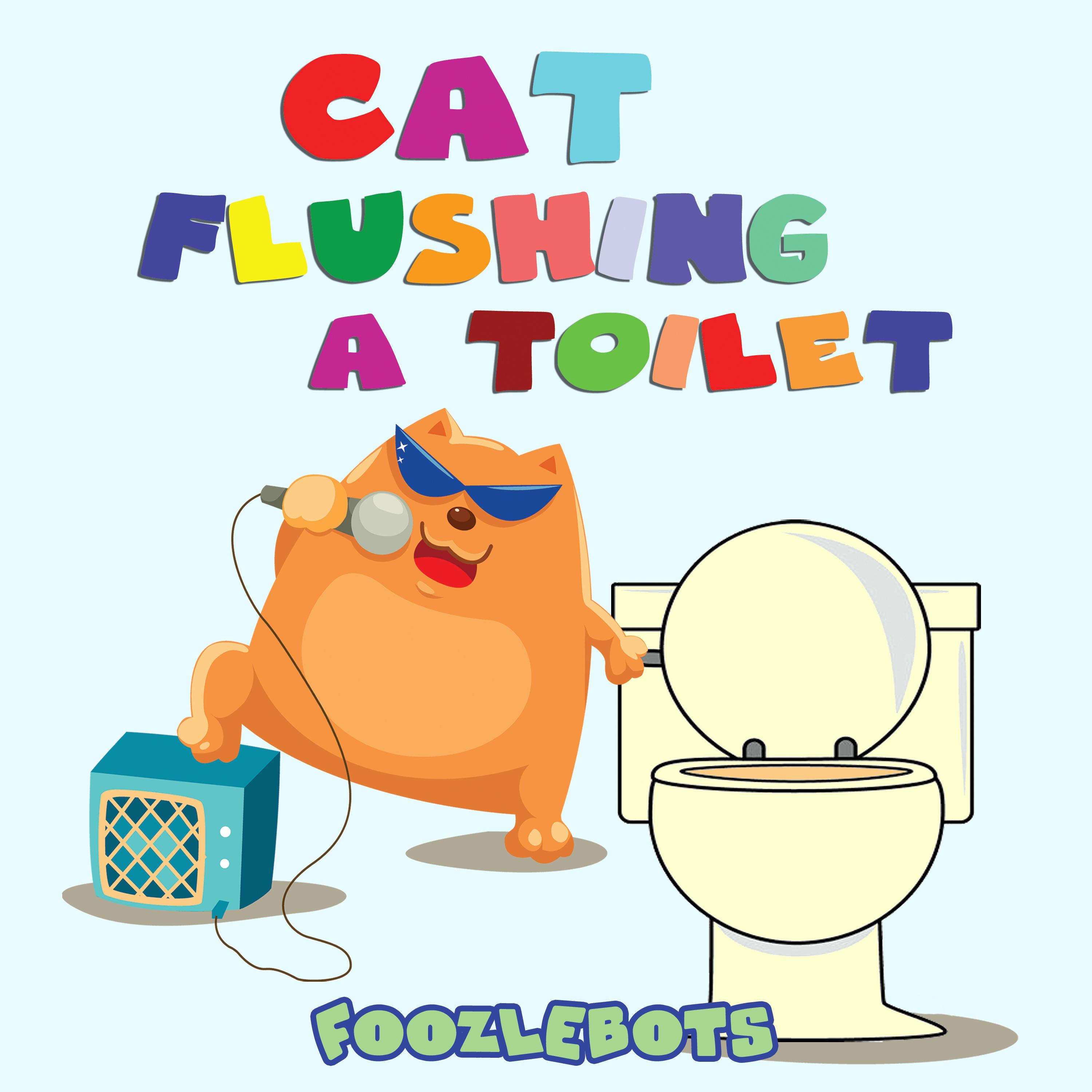 Cat Flushing a Toilet